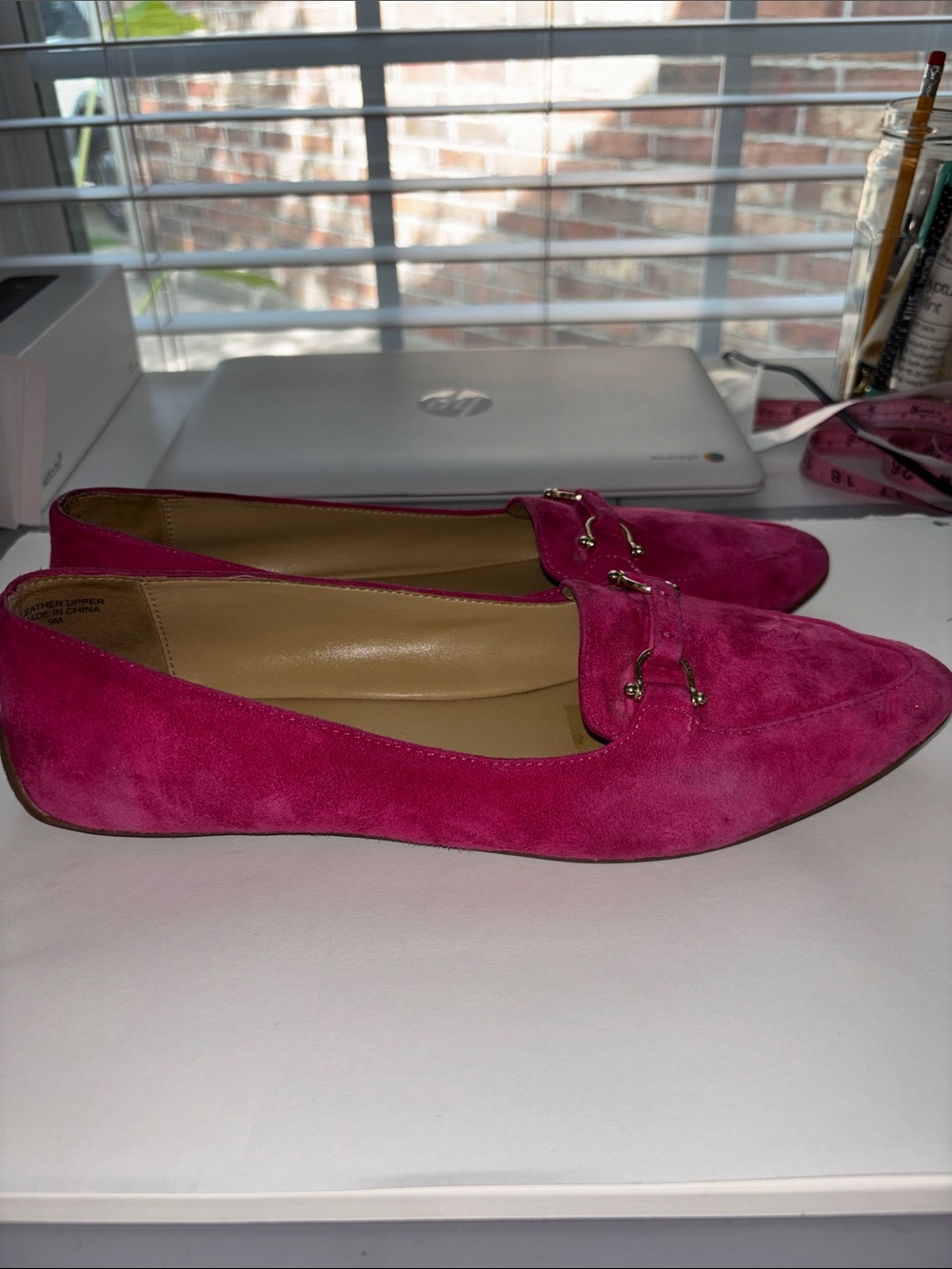 Talbots Fuchsia Suede Bit Loafers - Picture 4 of 7